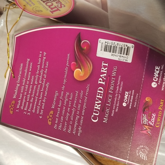 New Born Free Blonde Ombre Wig Magic Lace Front Curved Part Heat Safe Straight - Picture 7 of 9